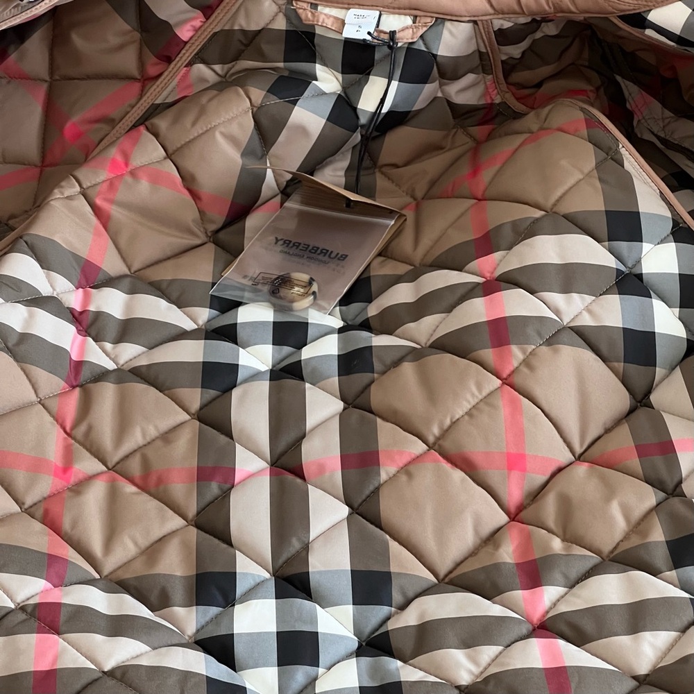 Burberry Diamond Quilted Coat in Camel - Picture 6 of 10